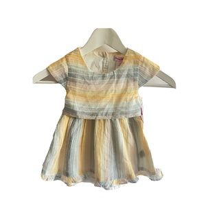 Tommy Bahama Striped Pastel Rainbow Dress Girls Size 2T Toddler NWT.